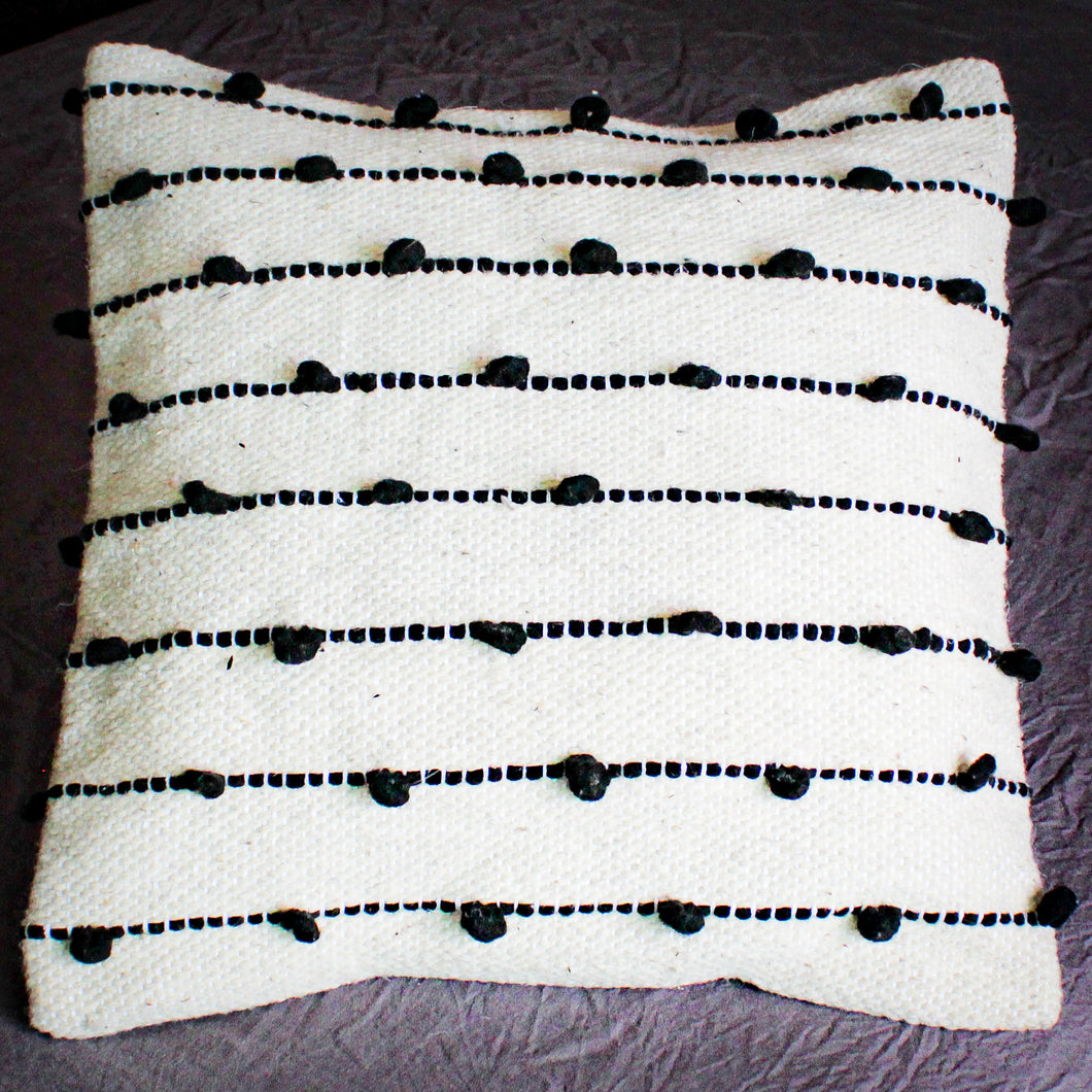 DOT AND STRIPE CUSHION COVER