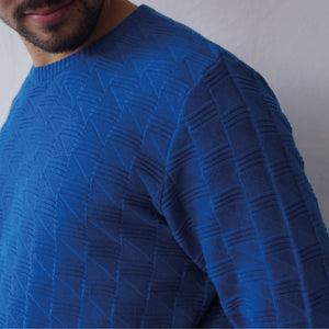 Suéter Cuadros Desaforados Azul
